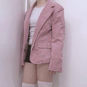 Pink Corduroy Y2k Vintage Harajuku Blazer (M)